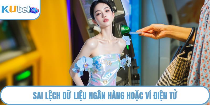Sai lệch dữ liệu ngân hàng hoặc ví điện tử